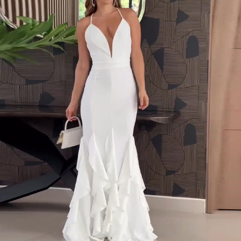jinran dress to impress Autumn New Charming White Wedding Dress,Sleeveless Bridal Dress