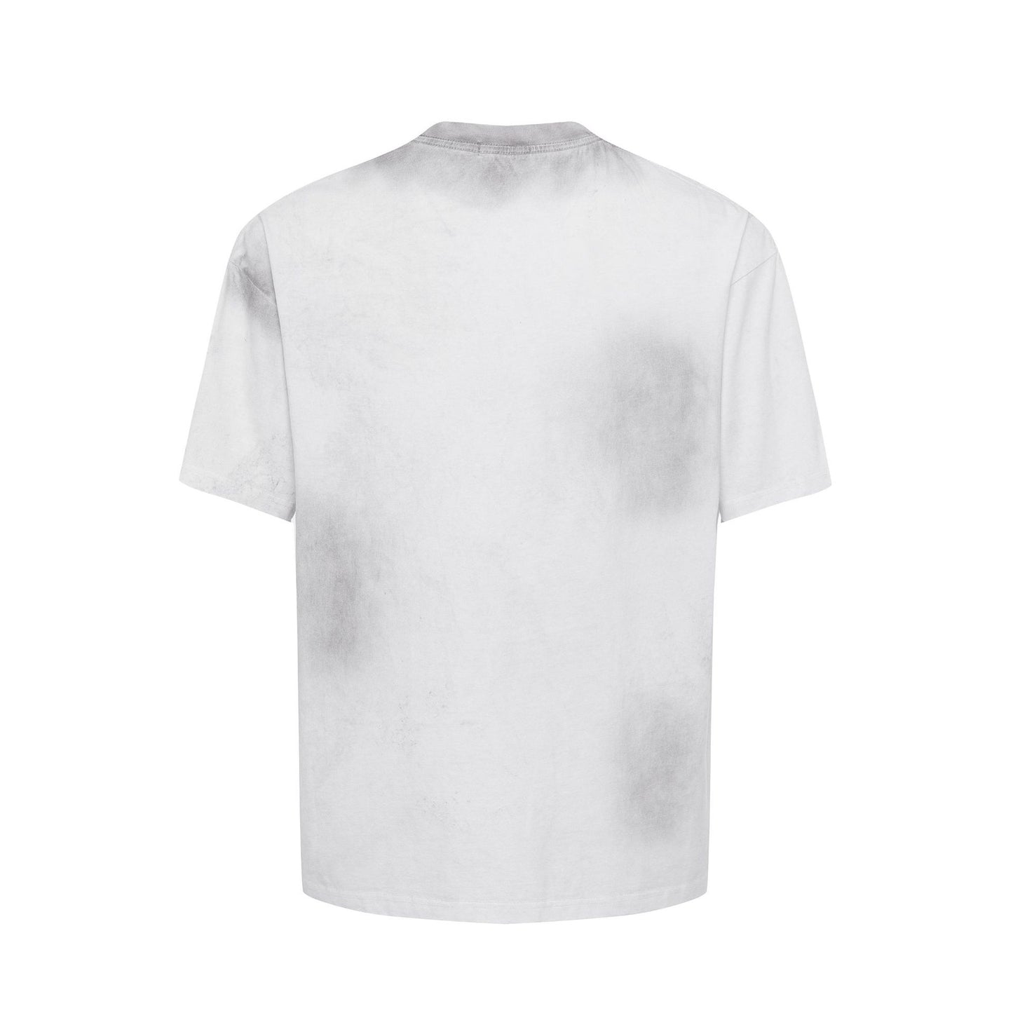 2025 27173 2025n Street 2025 Summer Character Map High Sense Small Neck Design Men's Loose Spray Color Short Sleeve T-Shirt