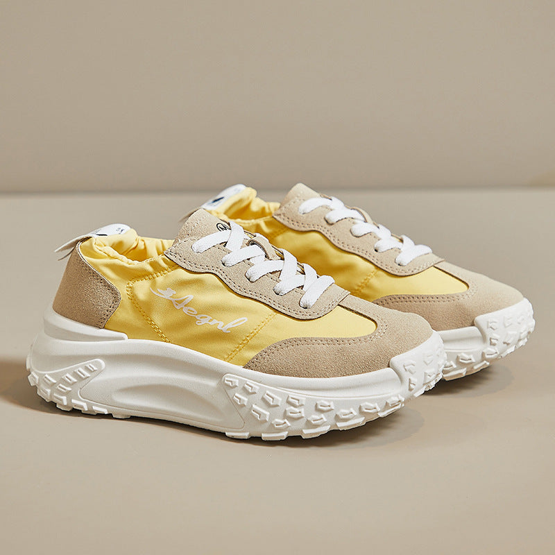 2025 ins breathable dad women's shoes summer new student training sports shoes women's mesh Korean version shoes P007