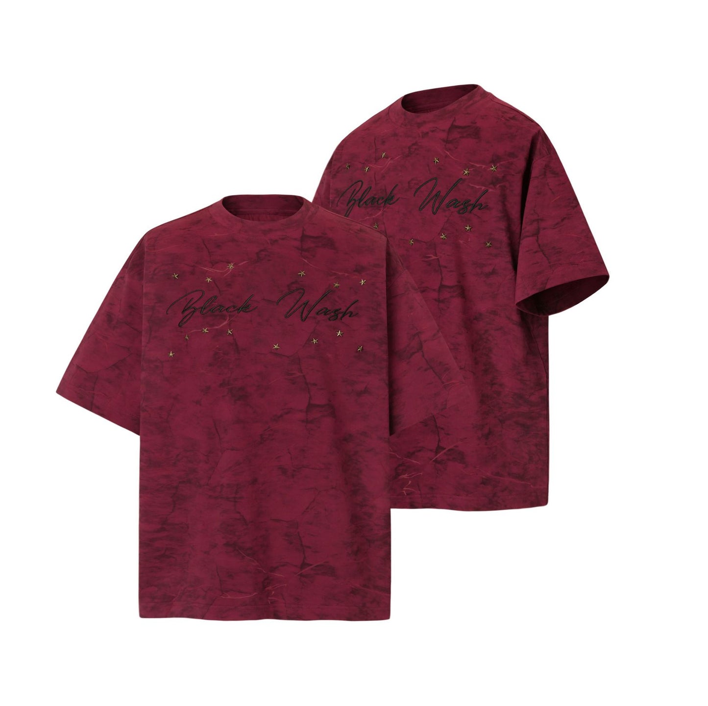 2025 8597 2025n Street 2025 Summer Embroidery Design Men's Loose Batik Premium Sense Neutral Short Sleeve T-Shirt