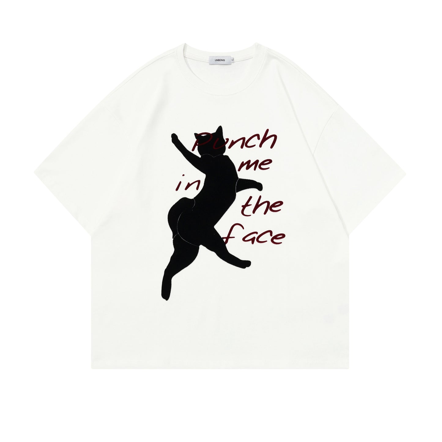 2025 ST415 2025n Street 2025 Summer Towel Embroidery Cat Design Men's Loose Premium Sense Neutral Short Sleeve T-Shirt