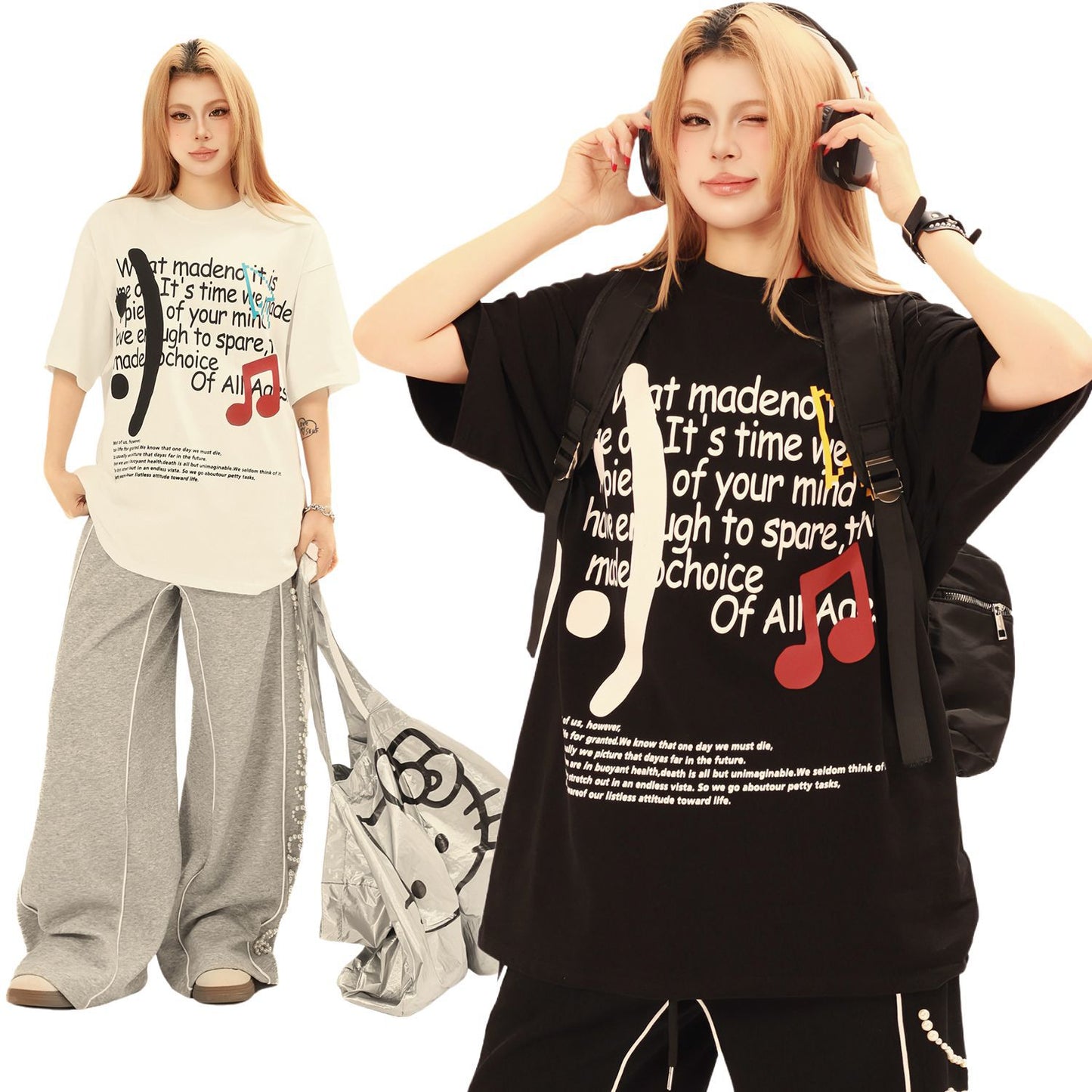 2025 2643 2025n street neutral retro creative letter design men's loose high-end heavy short-sleeved T-shirt