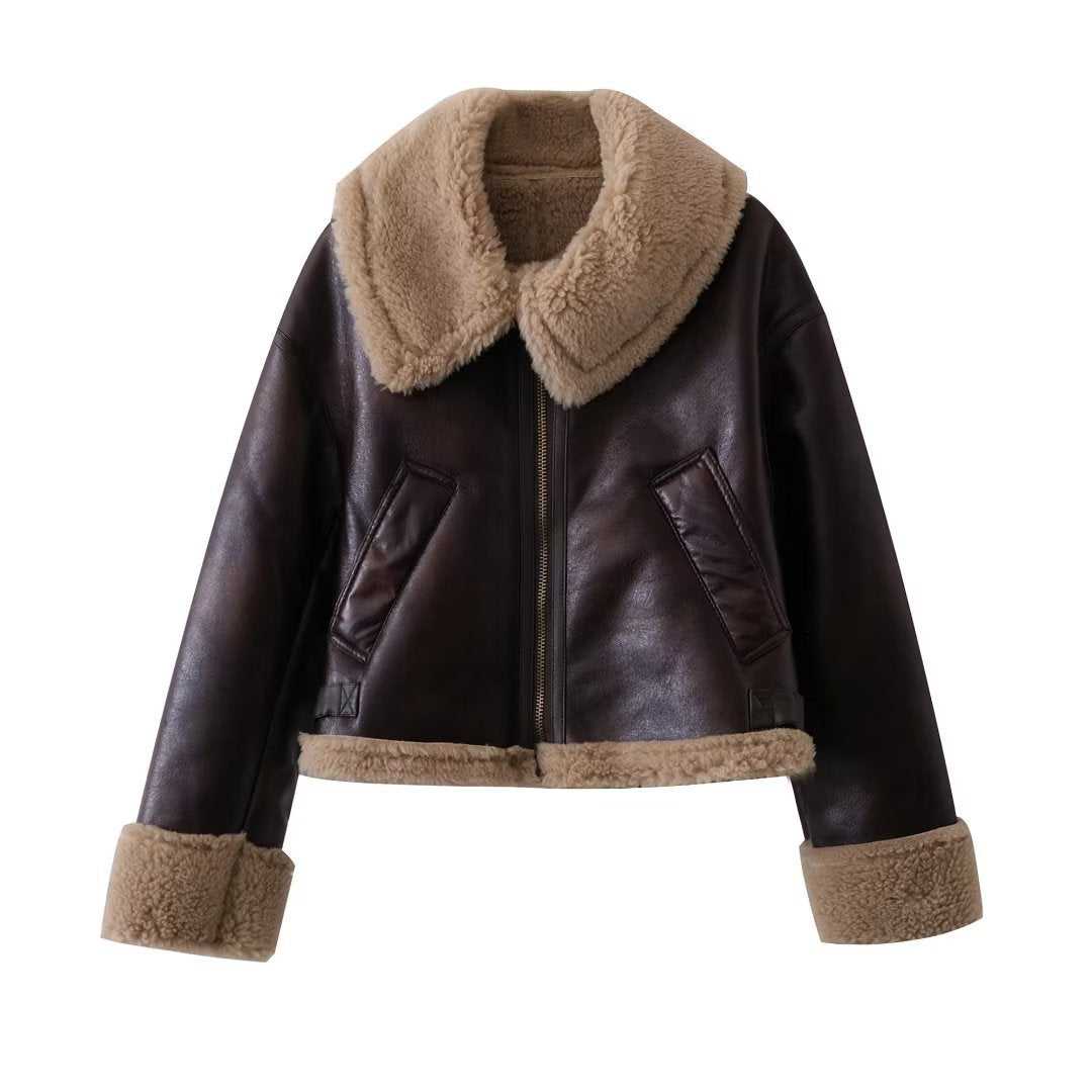 jinran fall outfits 2024 Original Autumn and Winter New Women's Clothing Style Long Fur Fur Integrated Warm Coat