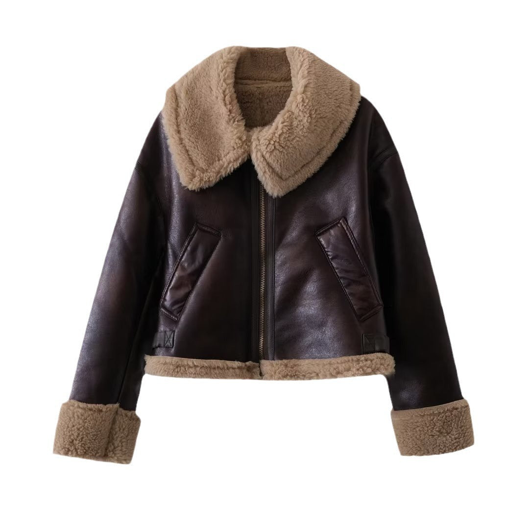jinran fall outfits 2024 Original Autumn and Winter New Women's Clothing Style Long Fur Fur Integrated Warm Coat
