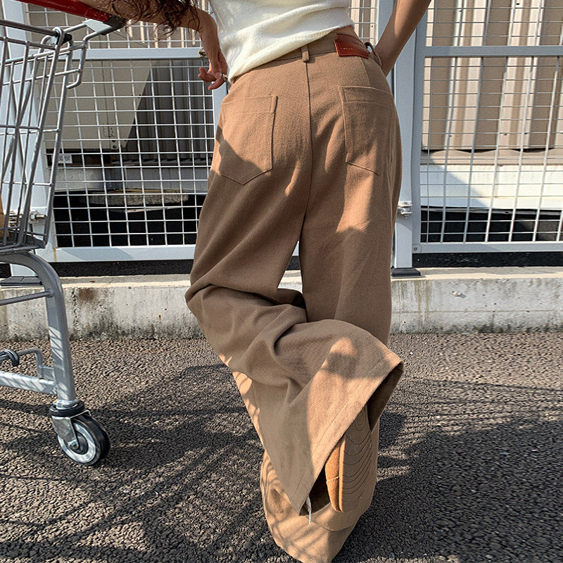 jinran summer outfits inspo Daddy Pants Lazy Casual Trendy Large Wide Leg Mopping High Quality Cotton Casual Pants