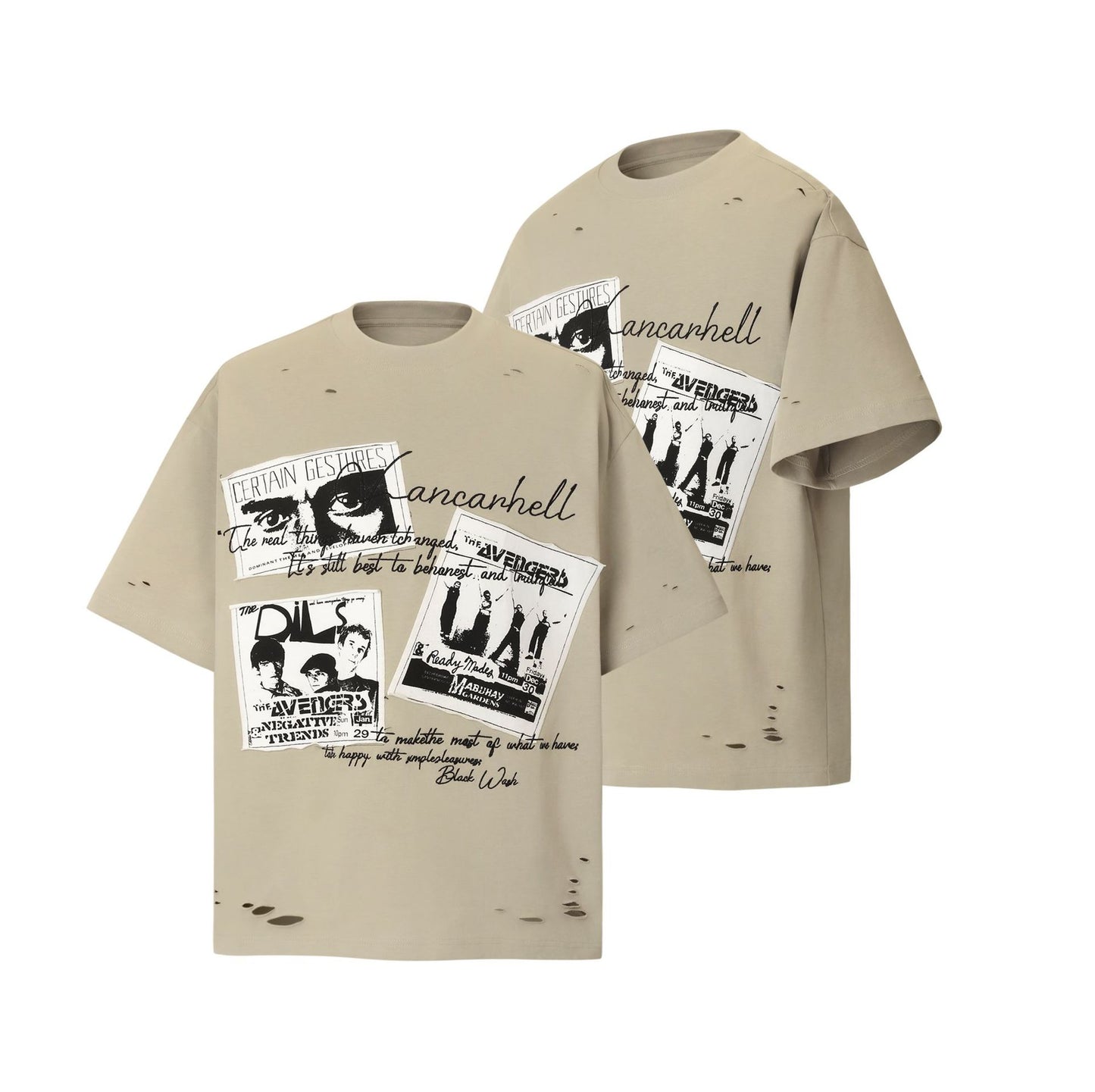 2025 9507 2025n Street 2025 Summer People Magazine Design Men's Loose High Sense Neutral Short Sleeve T-Shirt