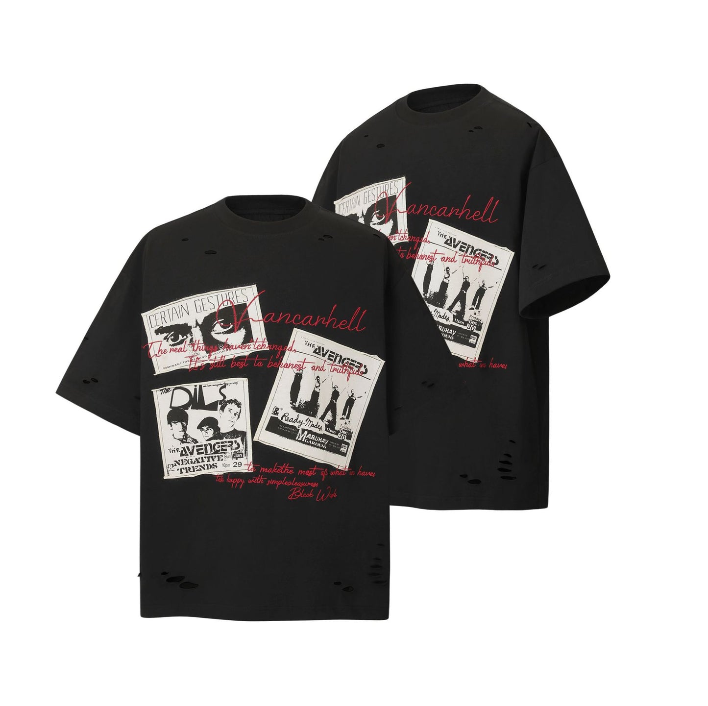 2025 9507 2025n Street 2025 Summer People Magazine Design Men's Loose High Sense Neutral Short Sleeve T-Shirt