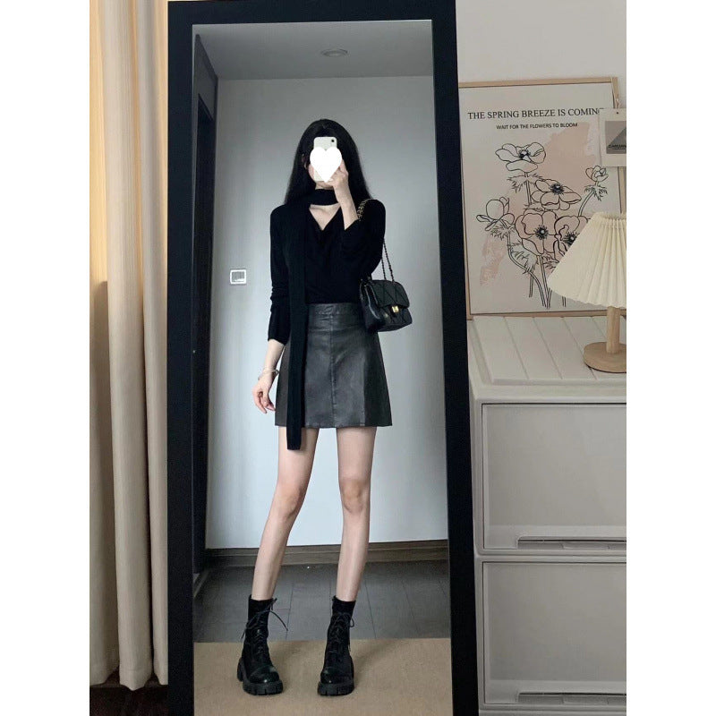 Korean small man spring school style wear a complete set of 2025n retro loose top high waist skirt two sets