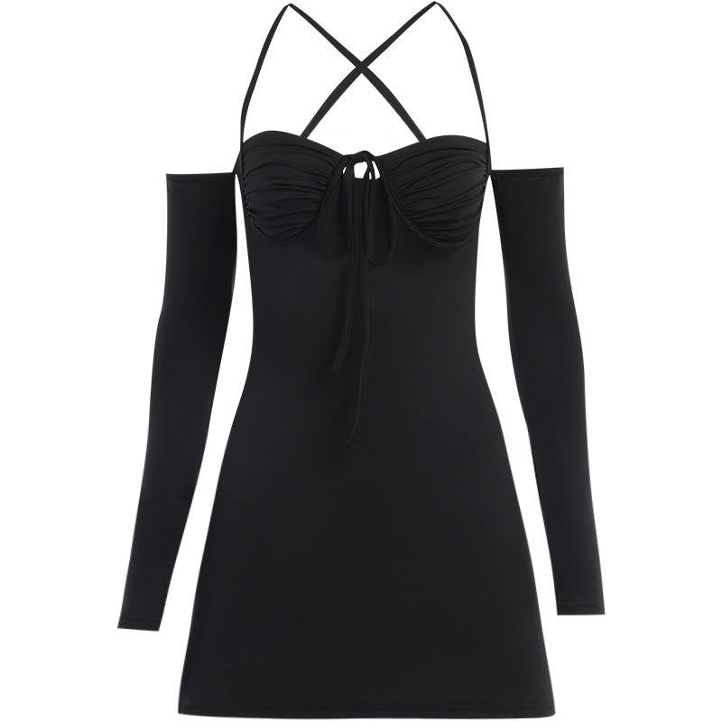 jinran cherry blossom dress to impress Sling Sexy Chest Strap Hollow out Dress Summer Fashion Hot Girl Short Skirt for Women