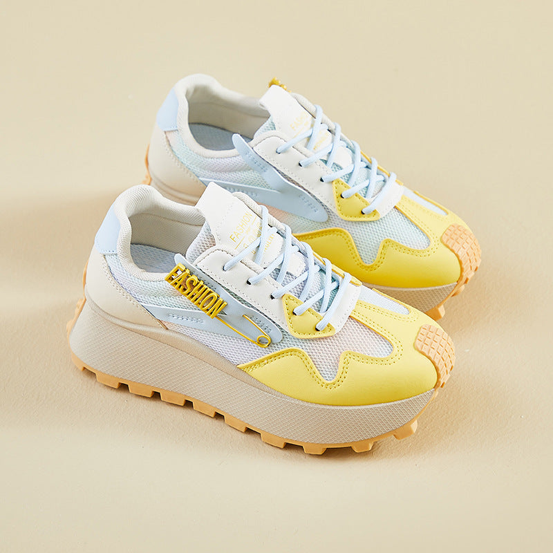 2025 ins Korean version of the new Forrest Gump shoes women's spring student running sports platform heightening casual shoes HL873-1