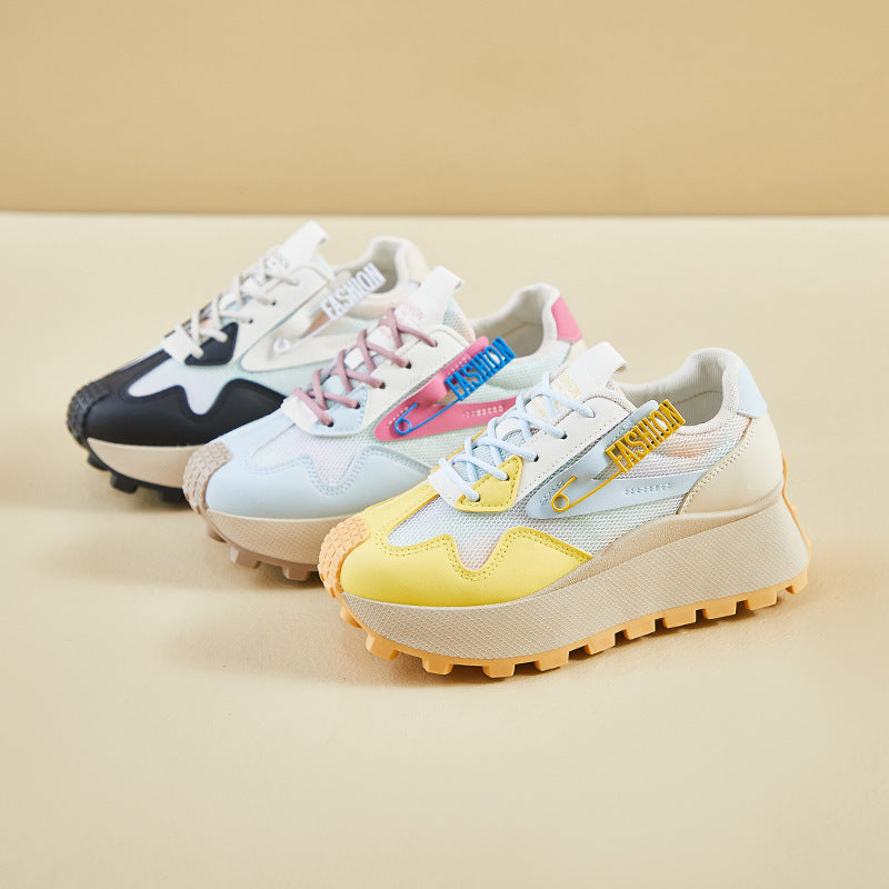 2025 ins Korean version of the new Forrest Gump shoes women's spring student running sports platform heightening casual shoes HL873-1