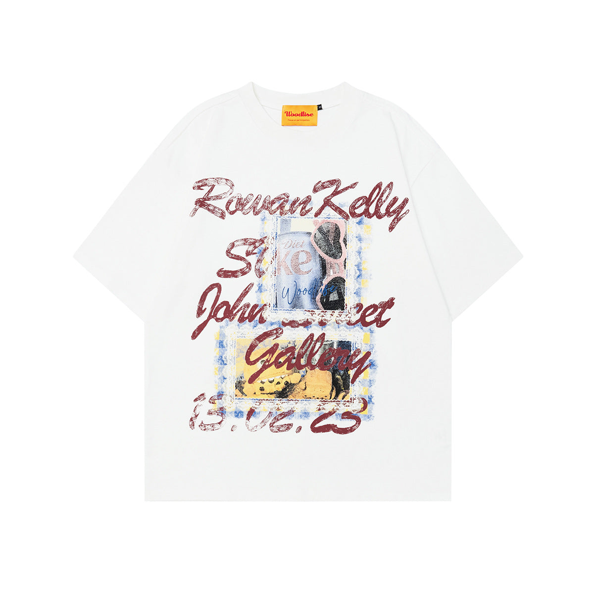 2025 WT388 2025n Street 2025 Summer Stamp Cover Design Men's Loose Haute Sense Neutral Short Sleeve T-Shirt