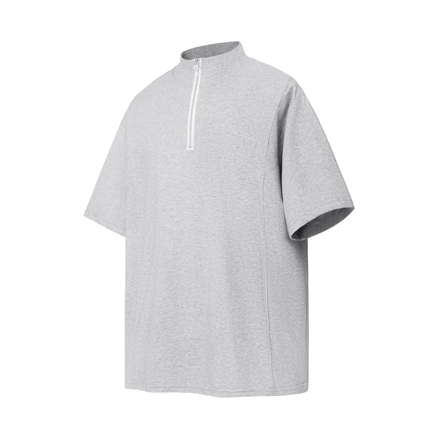 2025 8592 2025n 2025 Summer Neutral High Sense Deconstruction Irregular Zipper Design Men's High Sense Short Sleeve T-Shirt
