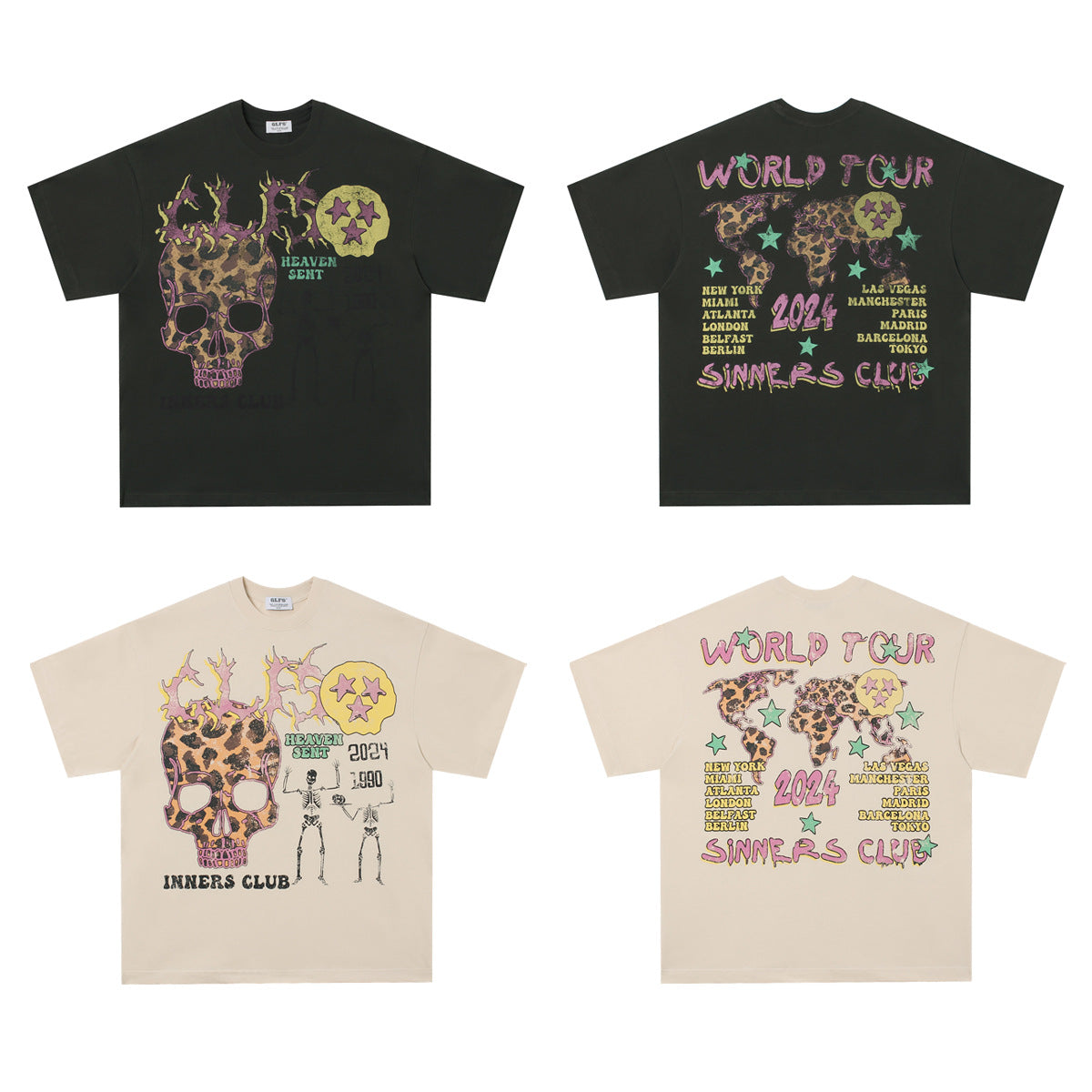 2025 T955 2025n Street 2025 Summer Neutral Fun Spoof Figure High Sense Design Men's Loose Short Sleeve T-Shirt