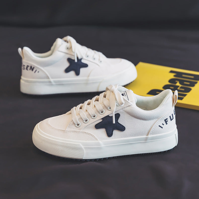2025 ins tide Korean version of canvas shoes women spring new student running casual shoes board shoes Internet celebrity street shooting H983