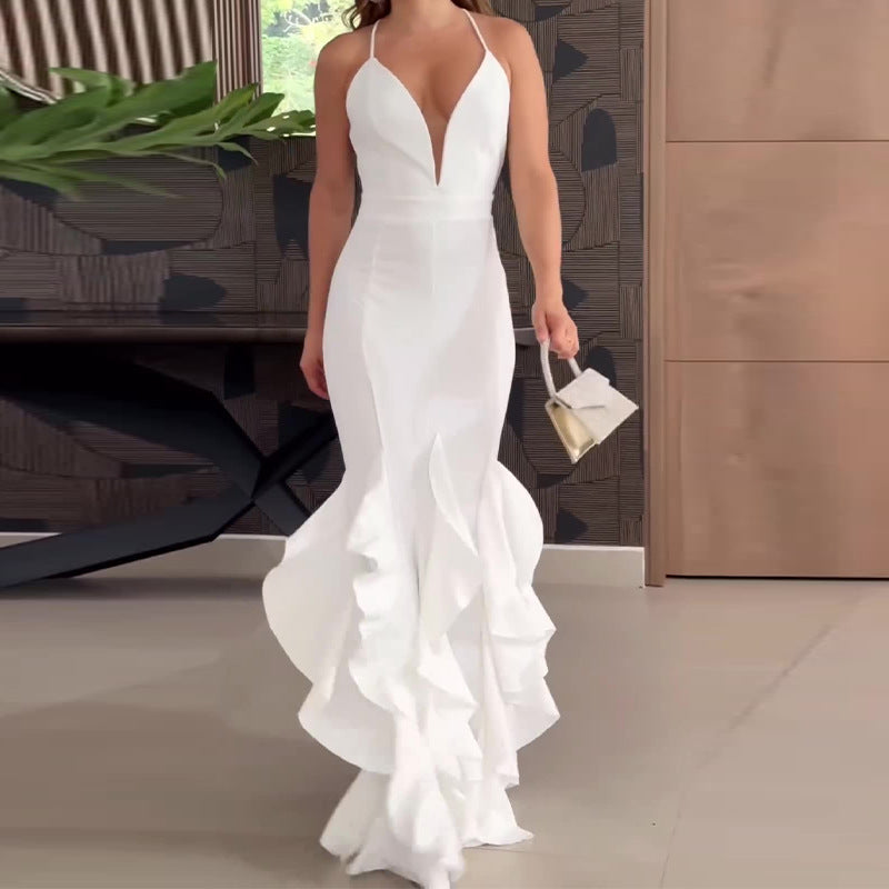 jinran dress to impress Autumn New Charming White Wedding Dress,Sleeveless Bridal Dress