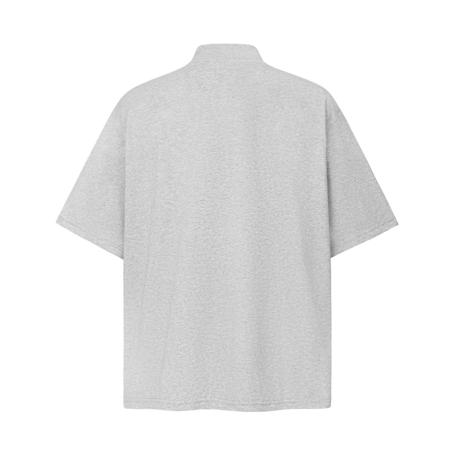 2025 8592 2025n 2025 Summer Neutral High Sense Deconstruction Irregular Zipper Design Men's High Sense Short Sleeve T-Shirt
