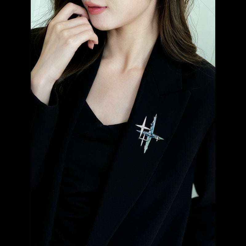 2025 Starry sky niche design high-end suit jacket accessories fixed clothes unisex meteor shower brooch
