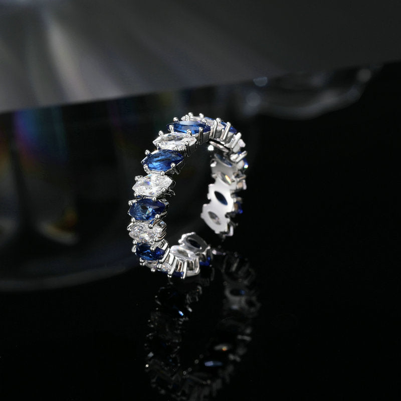 2025 Korean version of fashionable sweet and cool style personalized open index finger ring super flash zircon inlaid high-end niche versatile ring