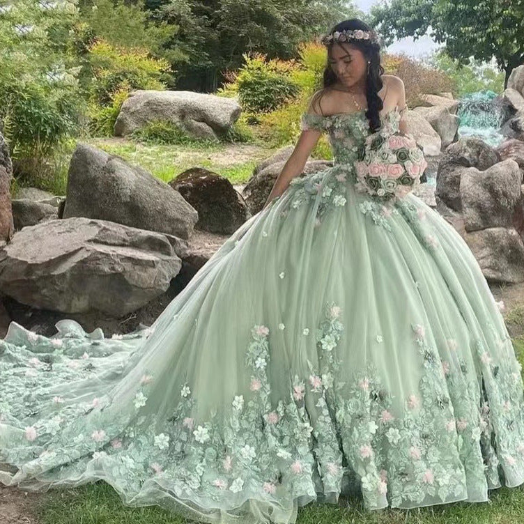 jinran prom dresses Vocal Music Adult Ceremony Colorful Yarn Host Concert Banquet Evening Dress Female 2024 New Fairy Mori Style