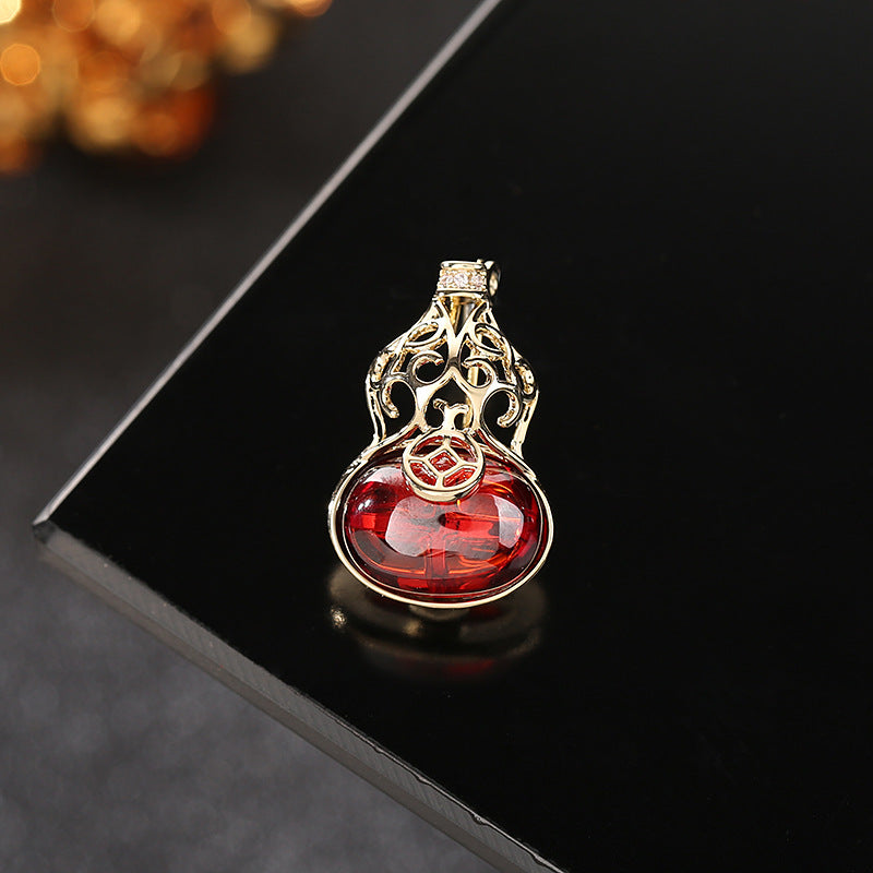 2025 Retro Chinese style cardigan anti-light Fulu gourd small brooch spring and summer clothes accessories shirt suit pin buckle