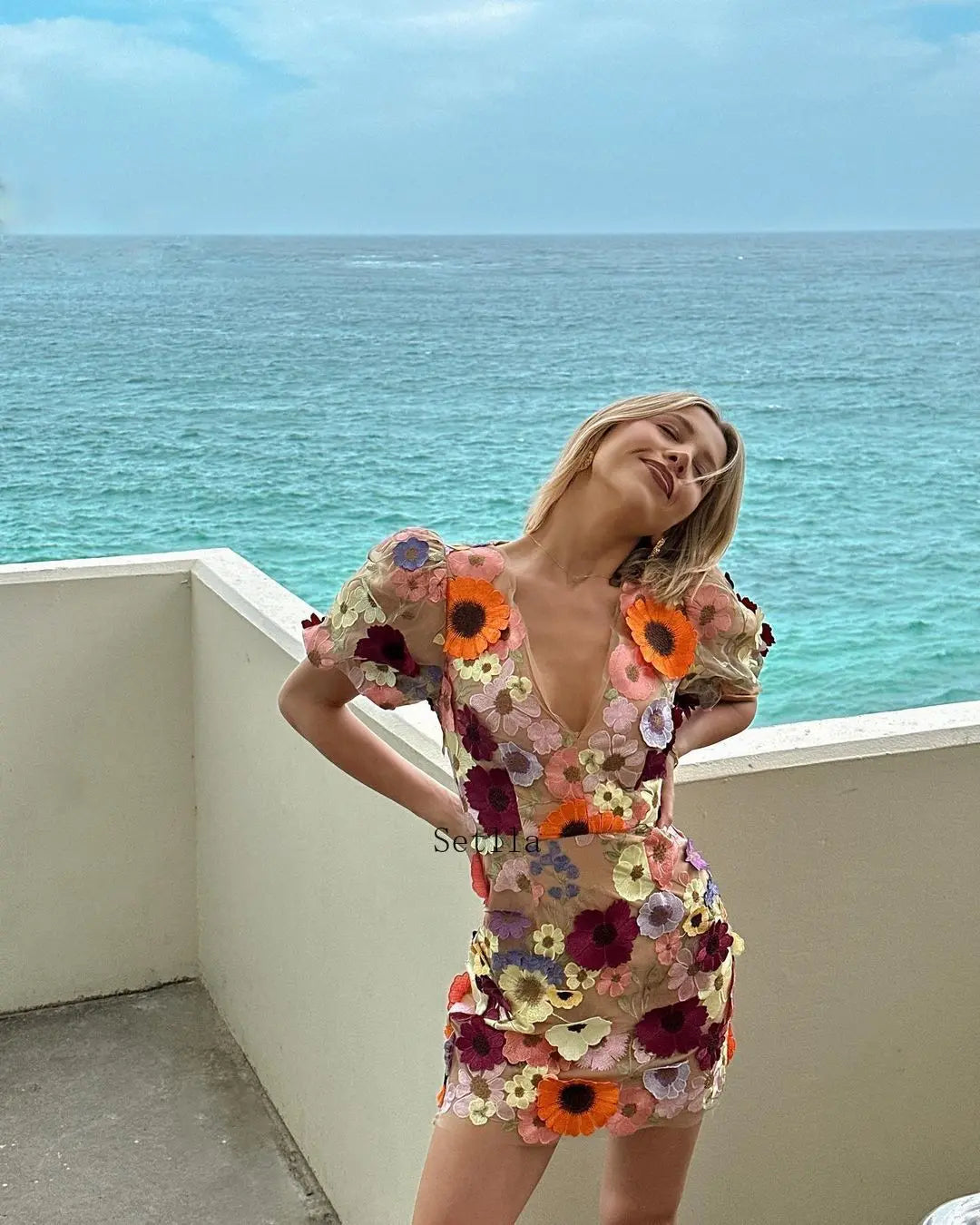 jinran Sexy Ruffles Colorful Sling Mini Dress For Women Summer Spring Sweet V Neck Sleeveless Beach Dresses Elegant Female Holiday Robe