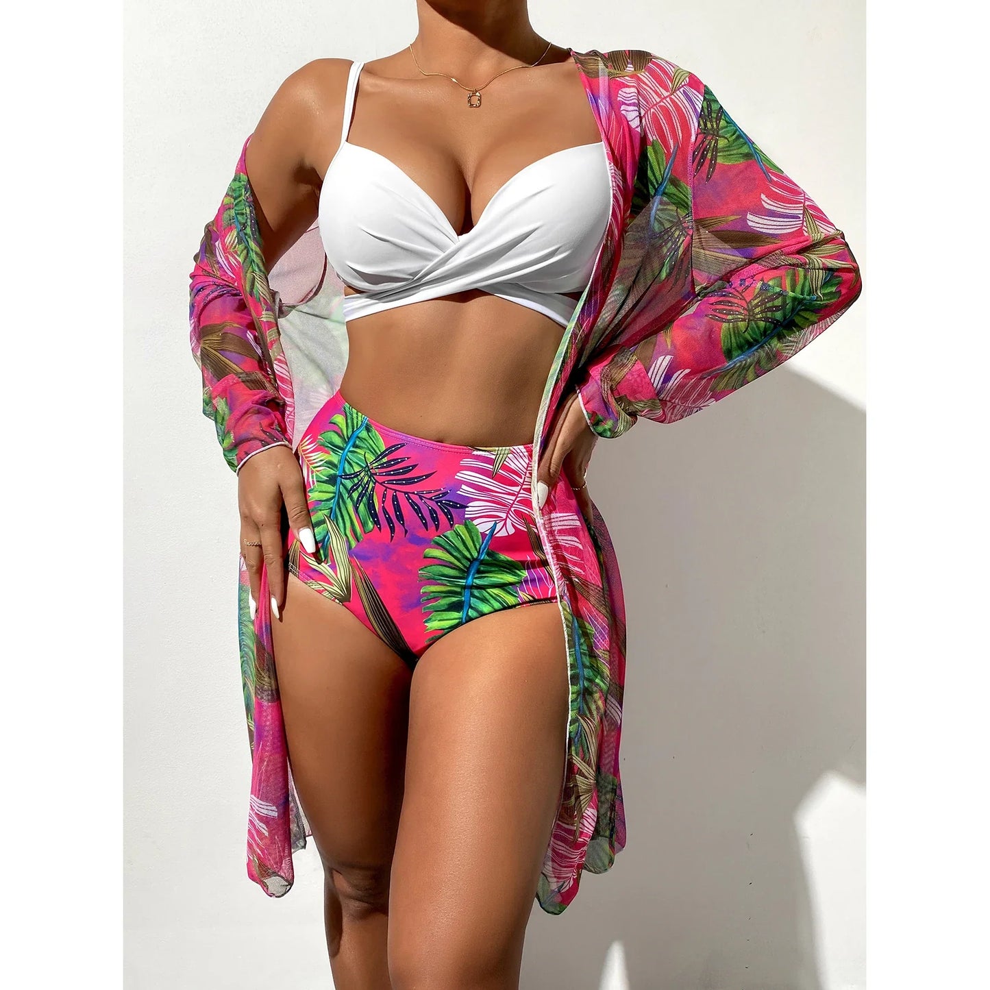 jinran New Bikini Beach Skirt Tunics for Beach Cover up Swimsuit Women Ruffle Biquini Bathing Suit Summer Beach Wear Swim Suit