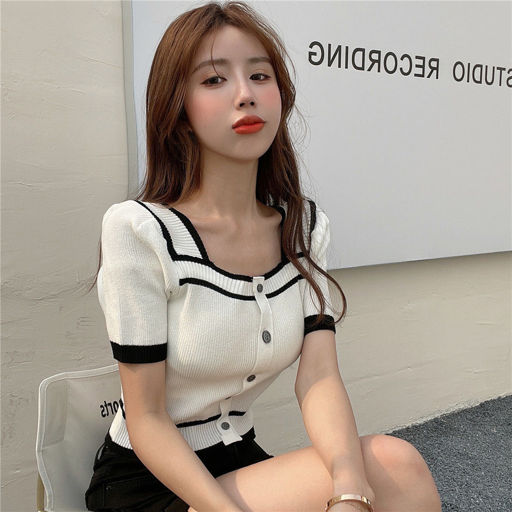 jinran Short Sleeve T-shirts Women Chic Mature Sweet All-match Summer Students Patchwork Gentle Ins Stylish Elegant Young New Design