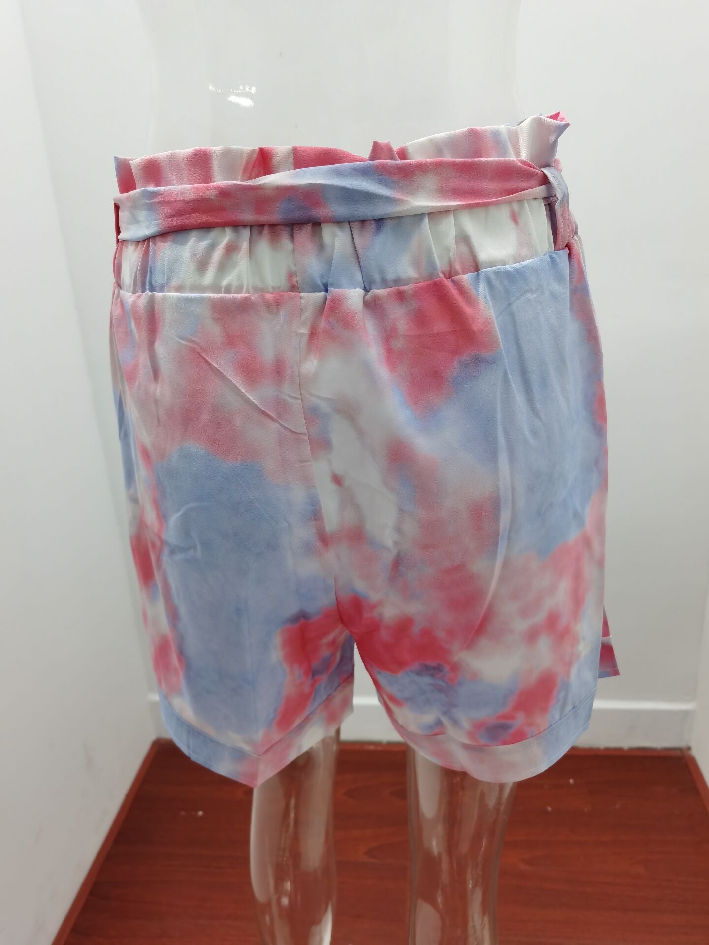 jinran New Spring and Summer Strap Casual Pocket Shorts Fashion Tie-dyed Color Ladies Pants Sports Pants Short Jeans Pants for Women