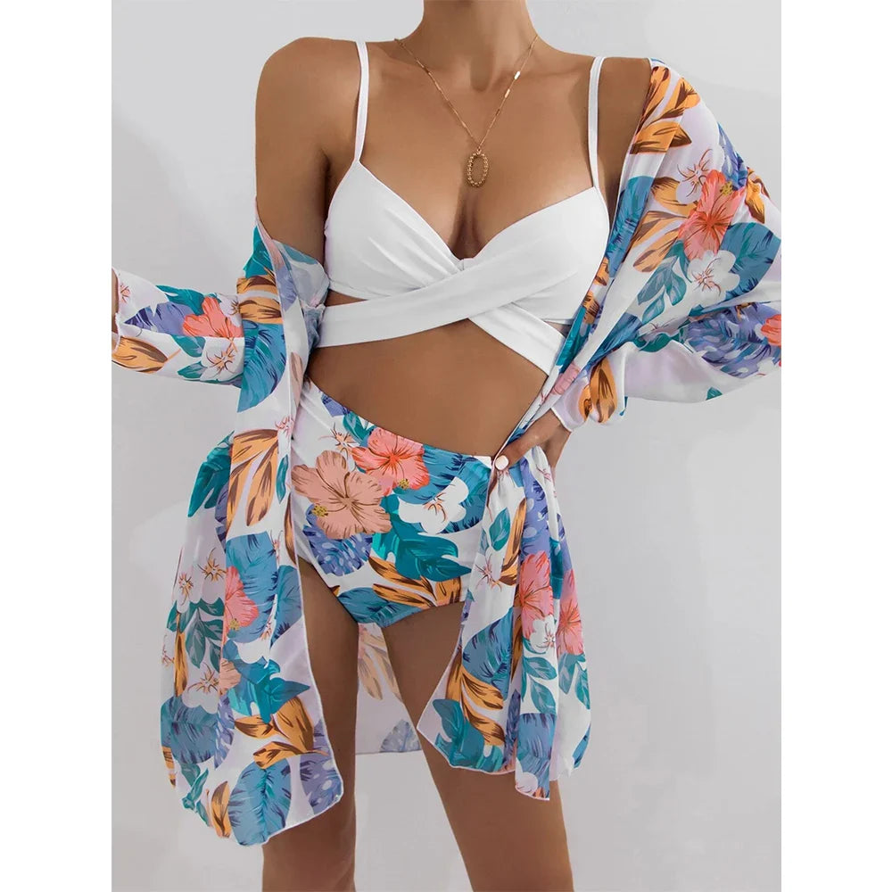 jinran New Bikini Beach Skirt Tunics for Beach Cover up Swimsuit Women Ruffle Biquini Bathing Suit Summer Beach Wear Swim Suit