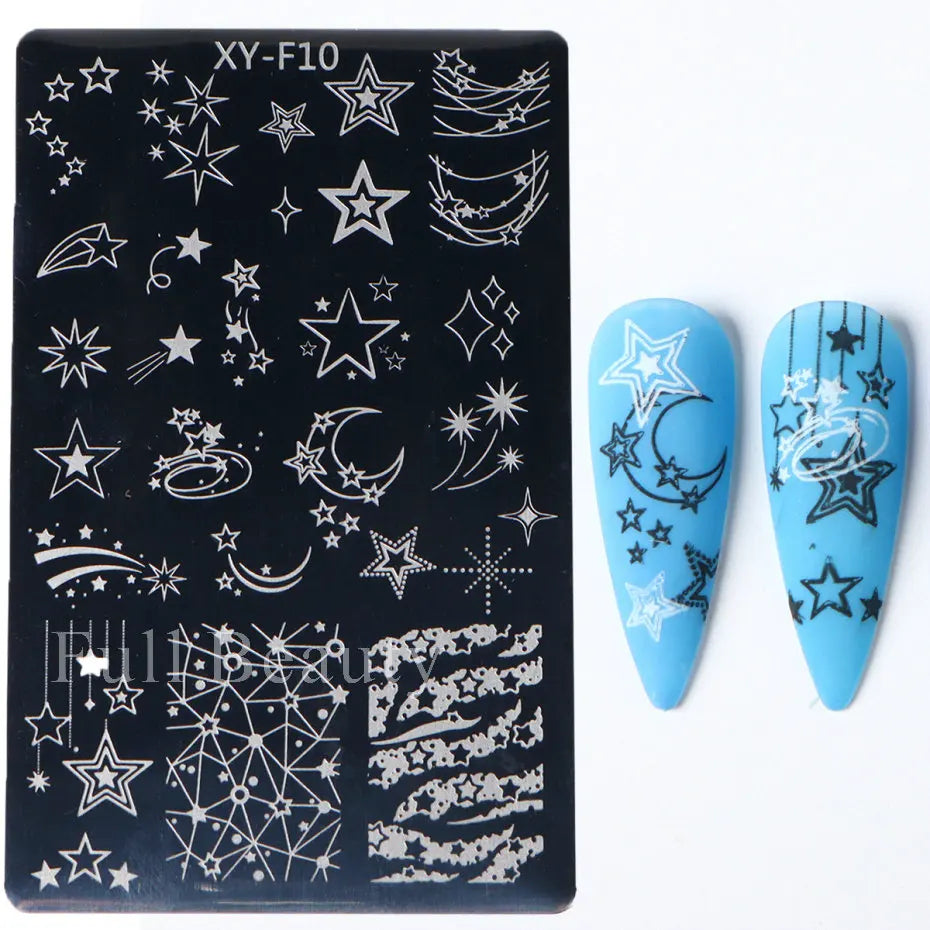 jinran Spring Flowers Nail Stamping Plates Cherry Blossom Summer Daisy Floral Butterfly DIY Nail Design Image Stamp Templates Stencil
