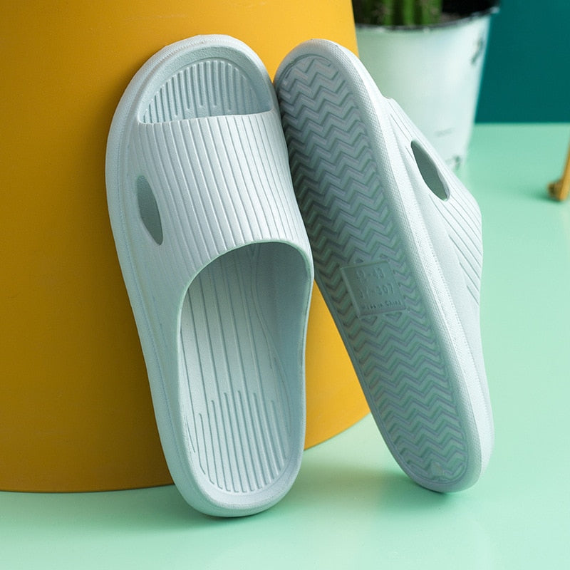jinran Summer Thick Platform Bathroom Home Slippers Women Fashion Soft Sole EVA Indoor Slides Sandals Non-slip Flip Flops Free Shipping
