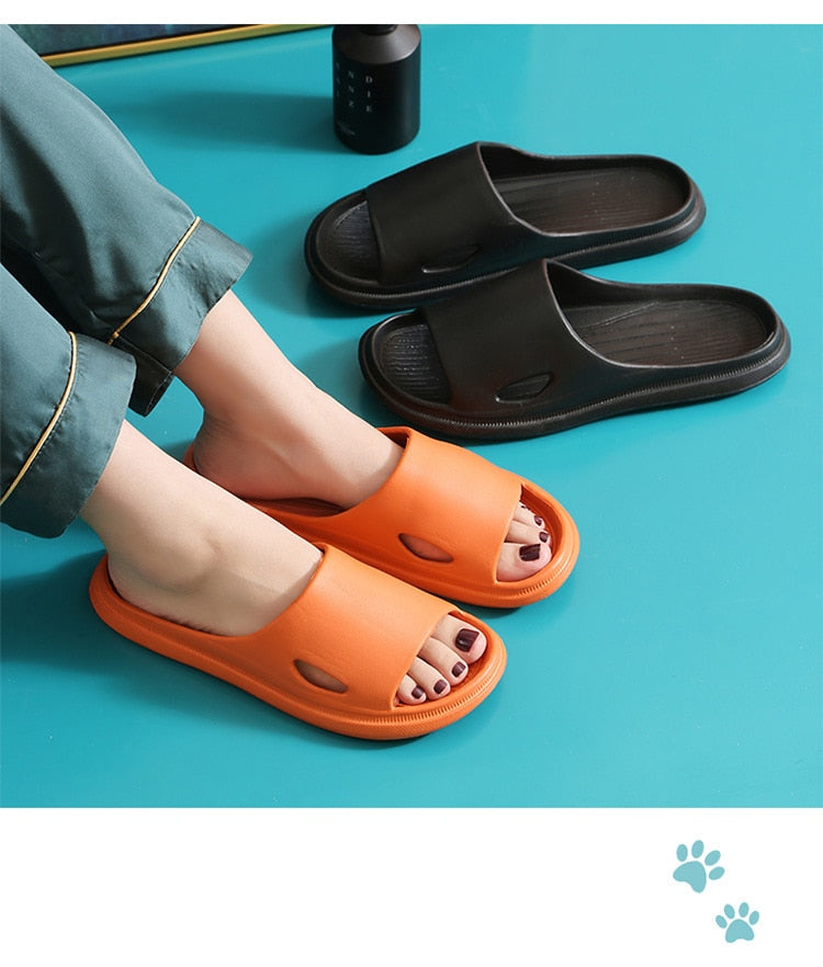 jinran Summer Thick Platform Bathroom Home Slippers Women Fashion Soft Sole EVA Indoor Slides Sandals Non-slip Flip Flops Free Shipping