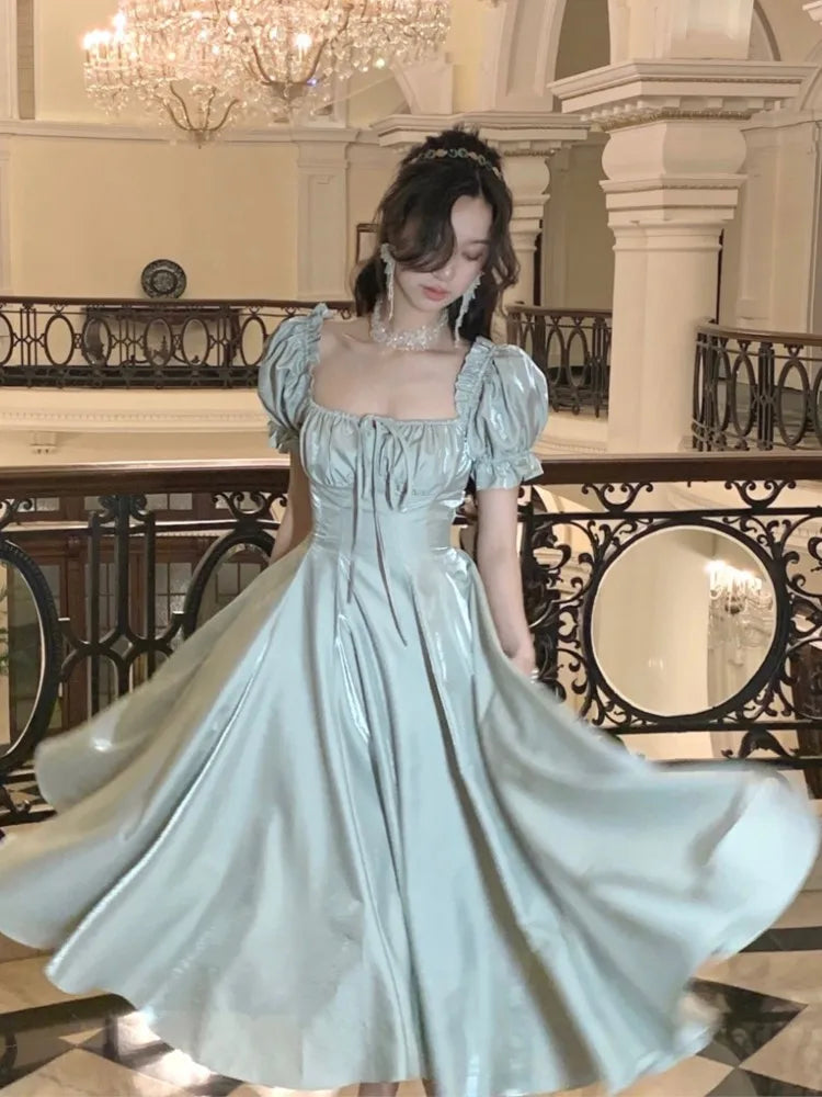 jinran Elegant French White Wedding Party Dress Women Vintage Burgundy Romantic Prom Vestidos Summer Korean A-line Graduation Dresses