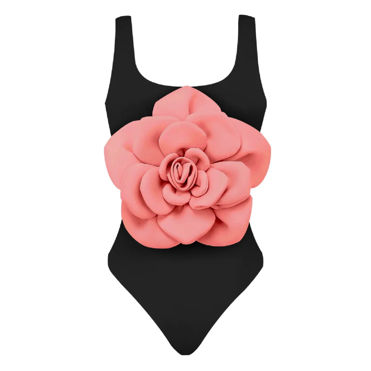 jinran 2024 3D Flower One Piece Swimsuit Women Swimwear Monokini Bodysuit Bathing Suit Belt Beach Wear