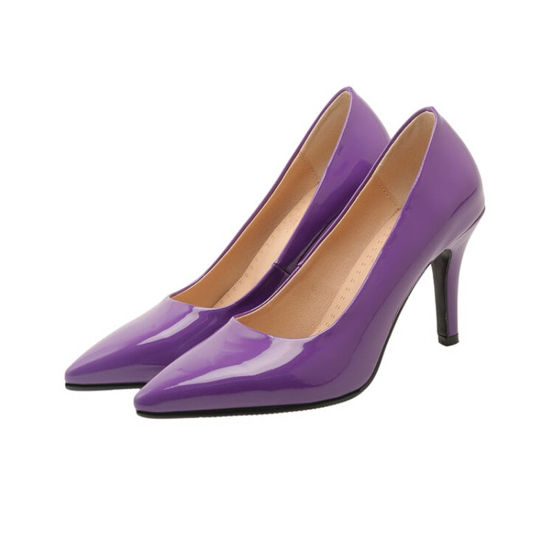 jinran Size 43 45 54 Women Shoes Low Heel 2023 Spring and Summer Fashion Classic Solid Color Pointed Toe Pumps Office Ladies Work Shoes
