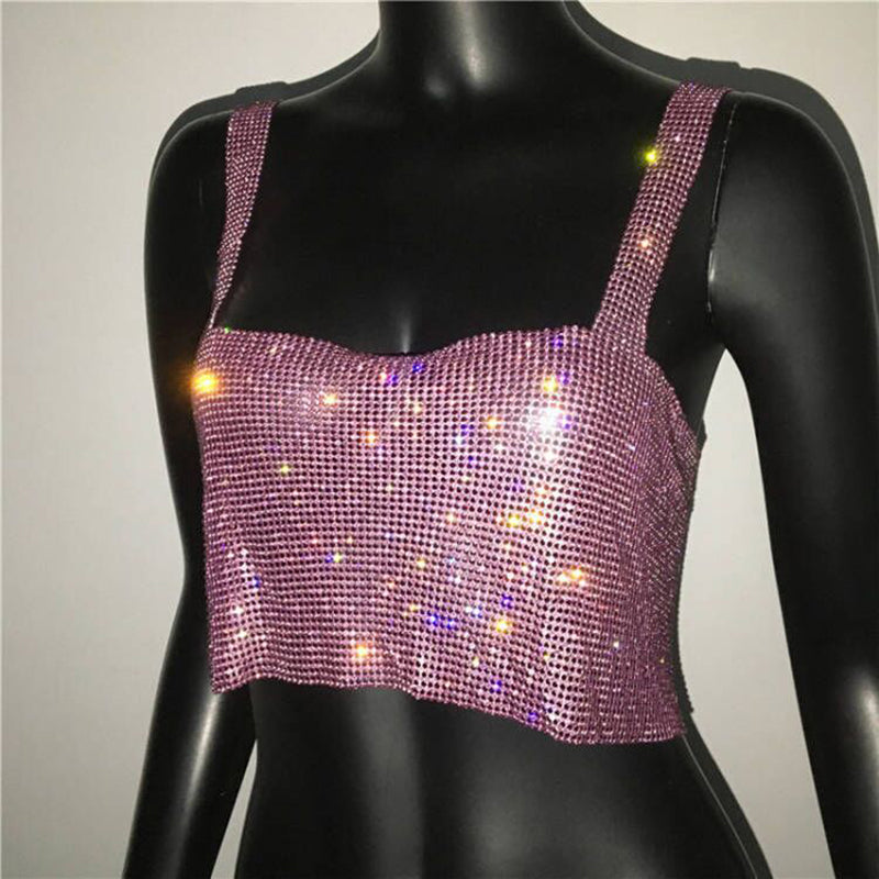 jinran 2024 SOFIA RHINESTONE TOP