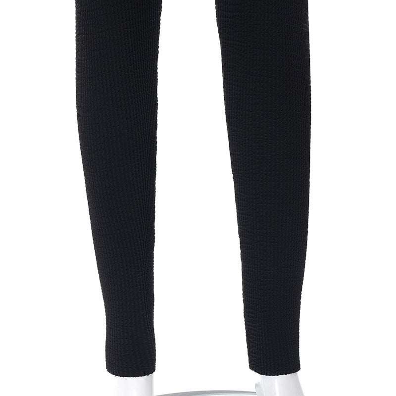 jinran Solid High Waist Shirred Pants Fitness Scrunch Trousers Push Up Work Out Gym Clothes 2022 Summer Women Wholesale