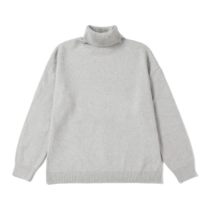 Pink Oversized Korean Fashions Harajuku Knitted Sweater Winter Turtleneck Sweaters Pullovers Men Vintage Black Clothes