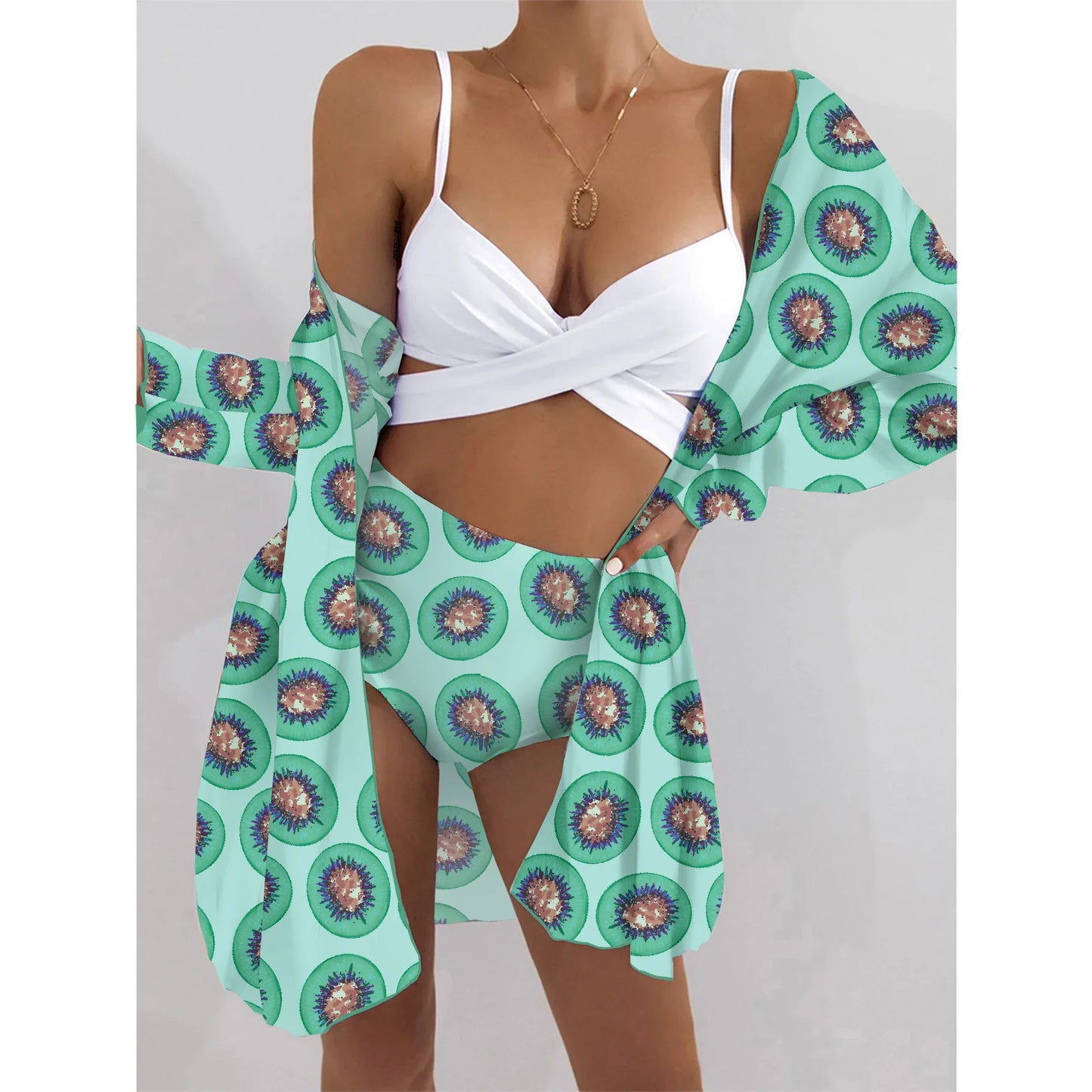 jinran New Bikini Beach Skirt Tunics for Beach Cover up Swimsuit Women Ruffle Biquini Bathing Suit Summer Beach Wear Swim Suit