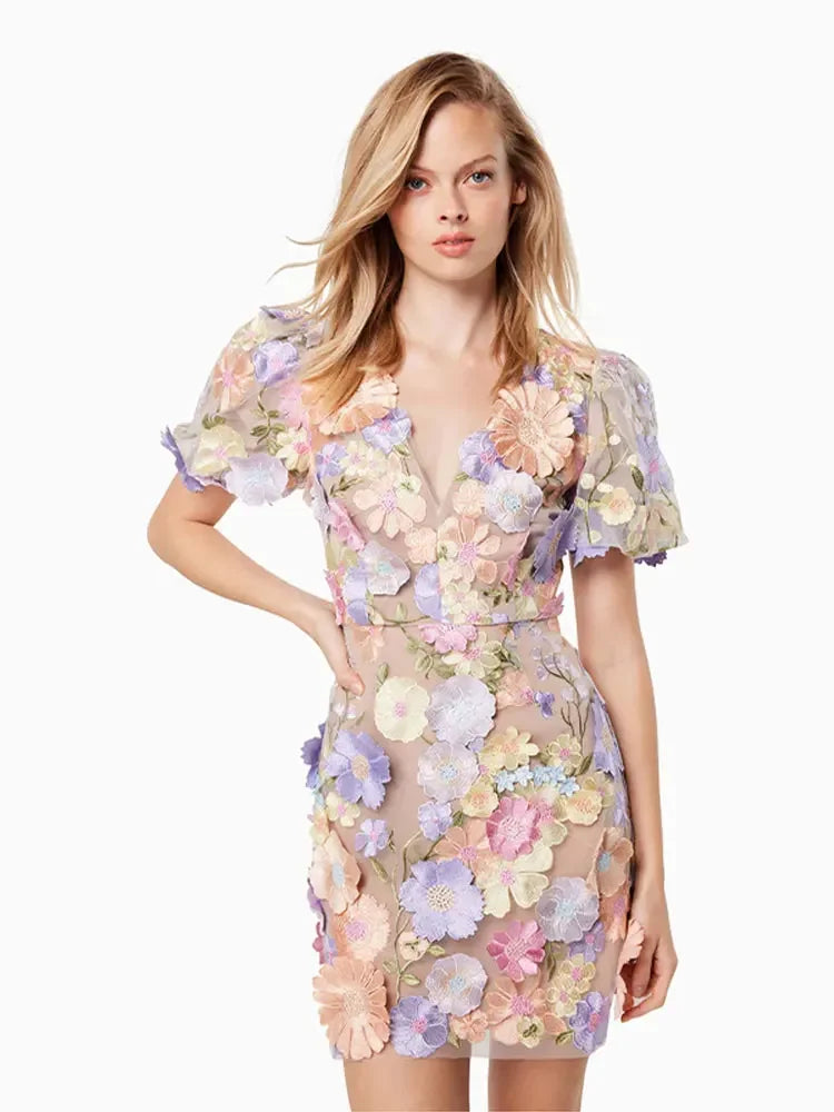 jinran Sexy Ruffles Colorful Sling Mini Dress For Women Summer Spring Sweet V Neck Sleeveless Beach Dresses Elegant Female Holiday Robe