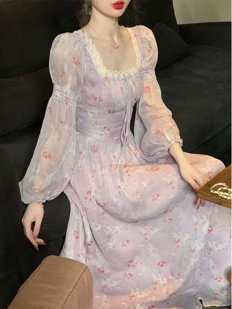 jinran Midi Dress Women Summer New Vintage French Corset Ruched Dresses Bodycon Elegant Evening Robe Female Slim Clothes Vestidos