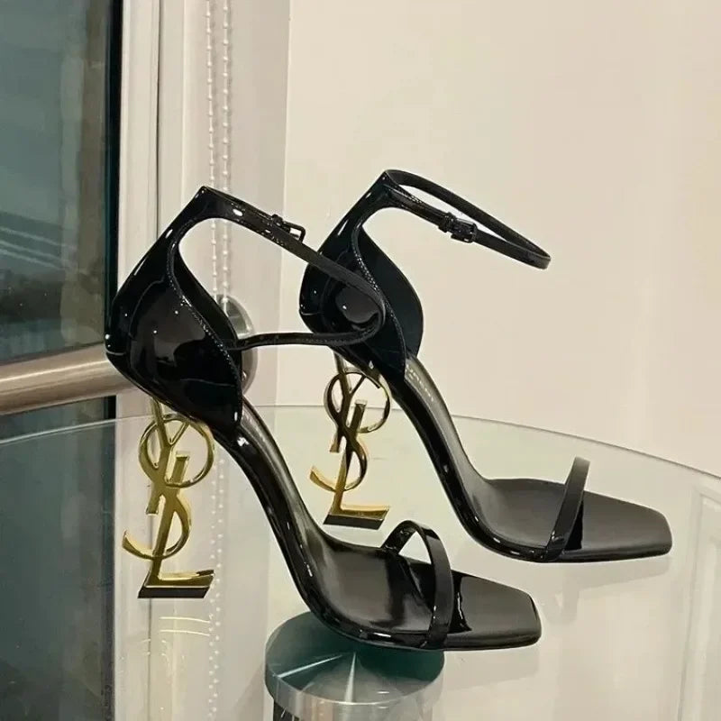 jinran 2024 new Internet celebrity temperament high heels Spice summer sexy slimming with a line strap sandals sandalias slippers