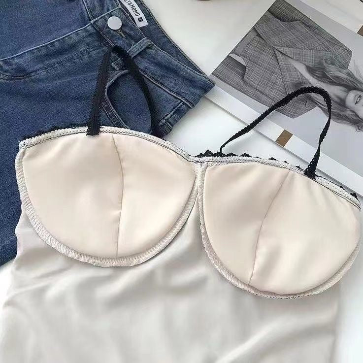 jinran Vintage Lace Tank Top Sexy Thin Breathable Beautiful Back Camisole Push Up Wireless Clothing 2022 New