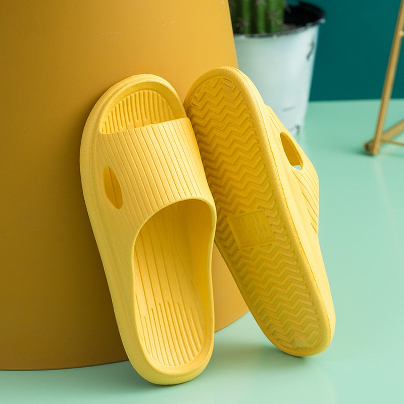 jinran Summer Thick Platform Bathroom Home Slippers Women Fashion Soft Sole EVA Indoor Slides Sandals Non-slip Flip Flops Free Shipping