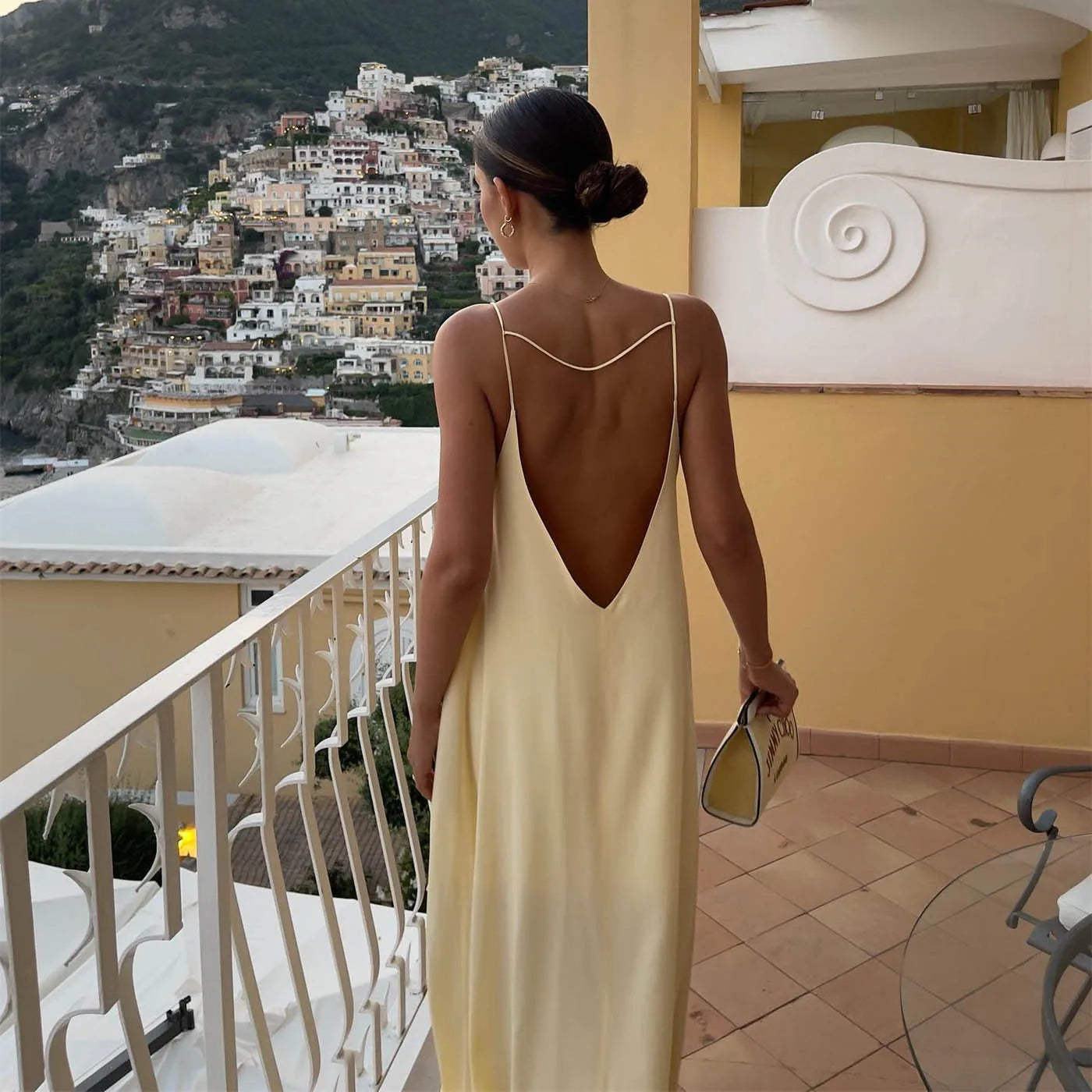 jinran Summer Sexy Open Back Sleeveless Slip Maxi Dress Cut Out Club Party Dresses Holiday Elegant Outfits Satin Vestido Summer Dress