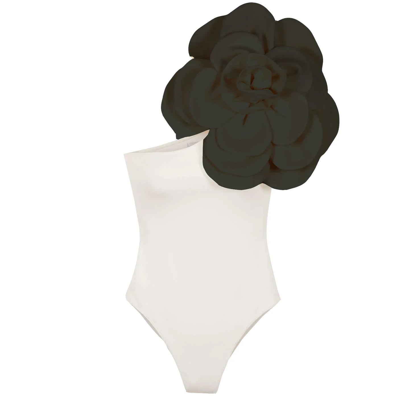 jinran 2024 3D Flower One Piece Swimsuit Women Swimwear Monokini Bodysuit Bathing Suit Belt Beach Wear