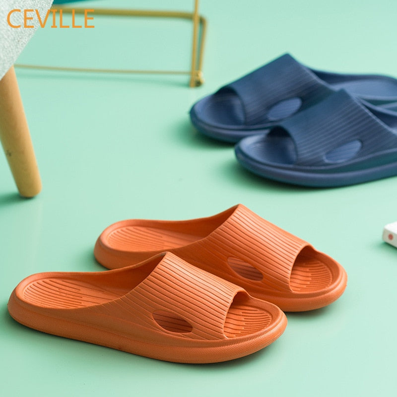 jinran Summer Thick Platform Bathroom Home Slippers Women Fashion Soft Sole EVA Indoor Slides Sandals Non-slip Flip Flops Free Shipping