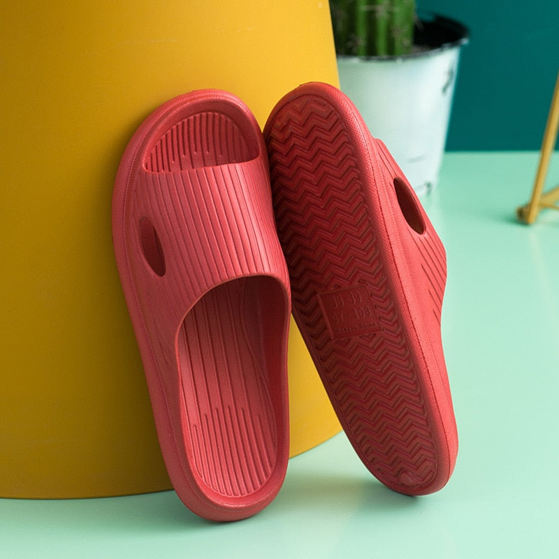 jinran Summer Thick Platform Bathroom Home Slippers Women Fashion Soft Sole EVA Indoor Slides Sandals Non-slip Flip Flops Free Shipping