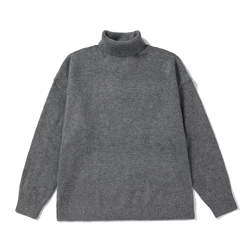 Pink Oversized Korean Fashions Harajuku Knitted Sweater Winter Turtleneck Sweaters Pullovers Men Vintage Black Clothes